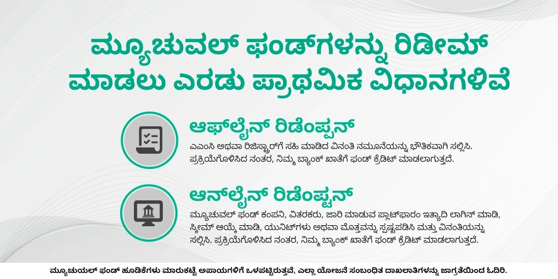 ಮ್ಯೂಚುವಲ್ ಫಂಡ್‌ಗಳನ್ನು ರಿಡೀಮ್ ಮಾಡುವುದು ಹೇಗೆ?