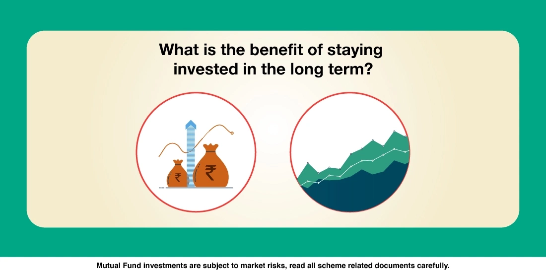 What is the benefit of staying invested in the long term