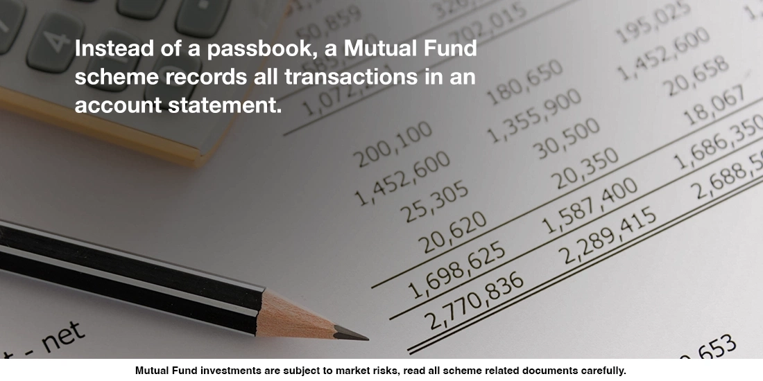 Do Mutual Funds issue a passbook