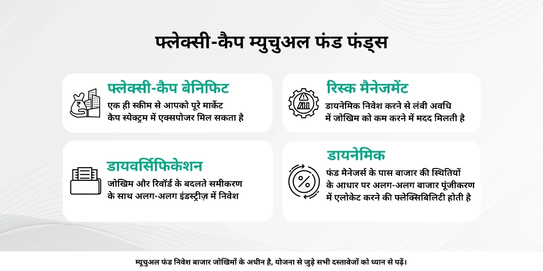 फ्लेक्सी कैप म्यूचुअल फंड्स के बारे में आपको निम्नलिखित जानकारी होना आवश्यक है।