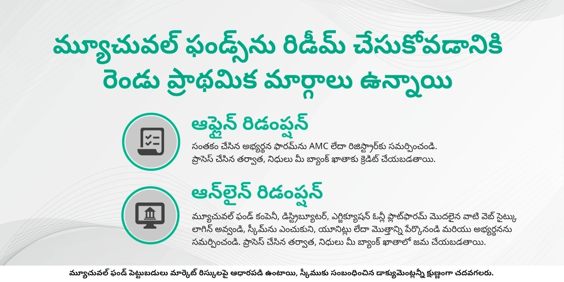 మ్యూచువల్ ఫండ్స్ను ఎలా రిడీమ్ చేసుకోవాలి?