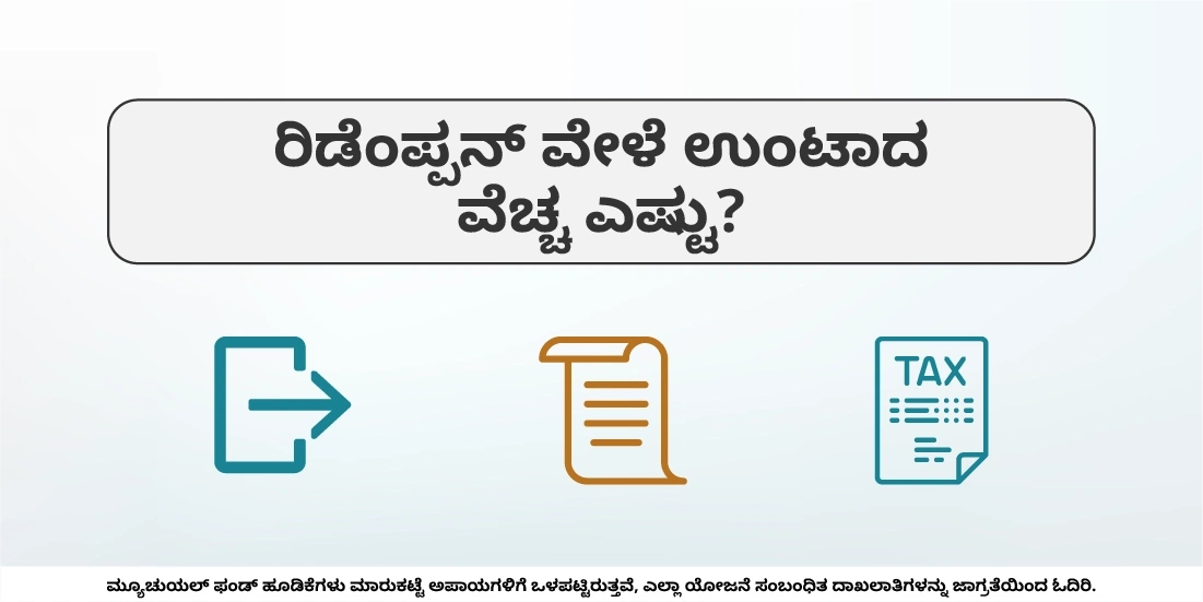 ಮ್ಯೂಚುವಲ್ ಫಂಡ್ ಯೂನಿಟ್ಗಳನ್ನು ರಿಡೀಮ್ ಮಾಡುವಾಗ ಯಾವ ವೆಚ್ಚವನ್ನು ಭರಿಸಬೇಕಾಗುತ್ತದೆ