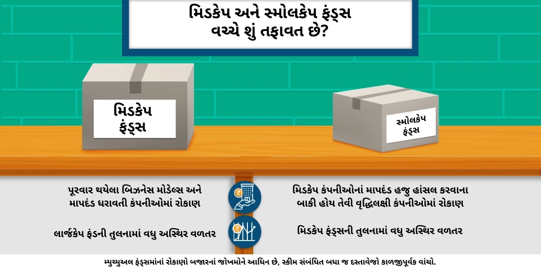 મિડકેપ અને સ્મોલકેપ ફંડ્સ વચ્ચે શું તફાવત છે?