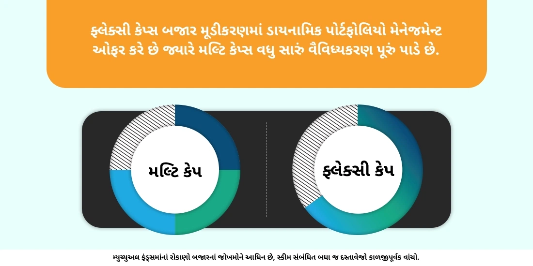 મલ્ટિકેપ અને ફ્લેક્સી કેપ ફંડ્સ વચ્ચેનો તફાવત શું છે?