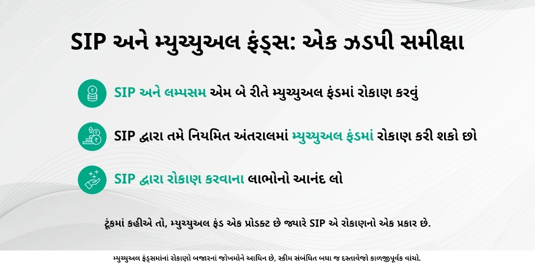 SIP અને મ્યુચ્યુઅલ ફંડ વચ્ચે શું તફાવત છે?