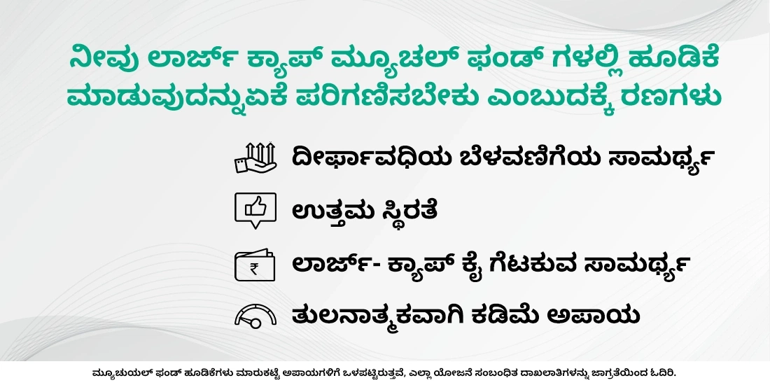 ಲಾರ್ಜ್ ಕ್ಯಾಪ್ ಫಂಡ್ಗಳಲ್ಲಿ ಹೂಡಿಕೆ ಮಾಡುವುದನ್ನು ನೀವು ಏಕೆ ಪರಿಗಣಿಸಬೇಕು?